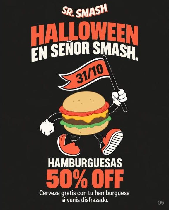 Flyer de Halloween de Sr. Smash